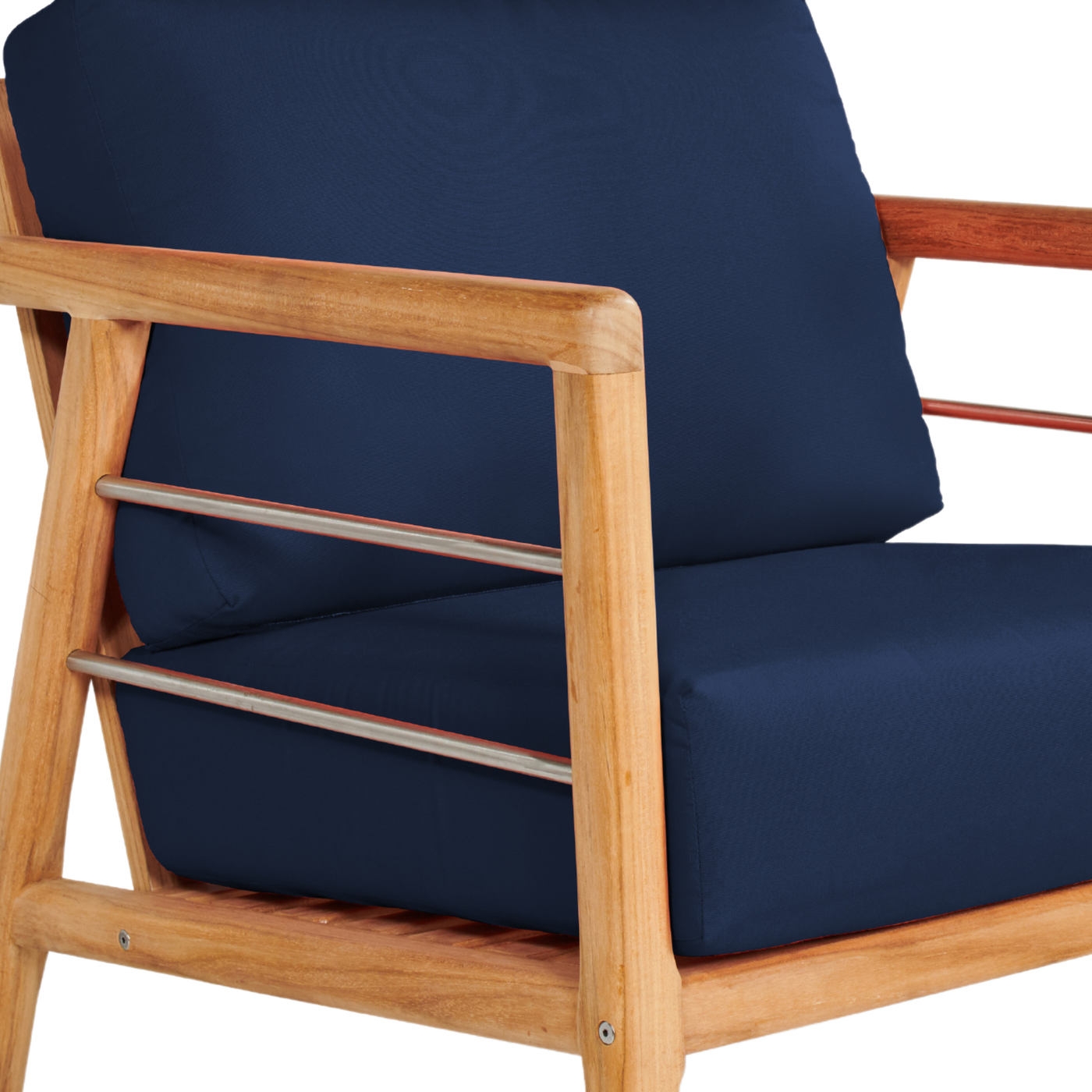Aalto Teak Outdoor Club Chair with Sunbrella® Canvas Cushion