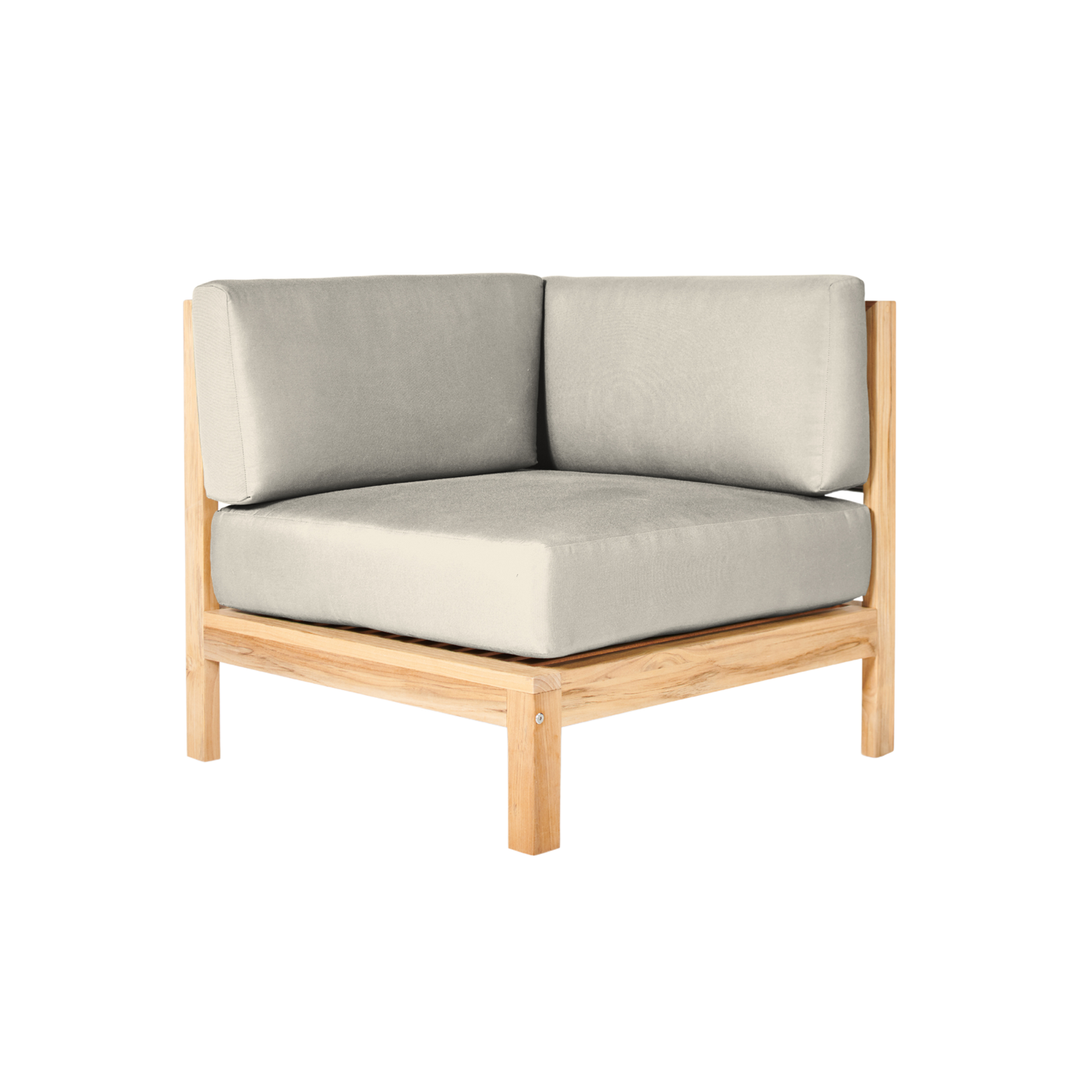 SoHo Teak Outdoor Sectional Corner with Sunbrella® Canvas Cushion