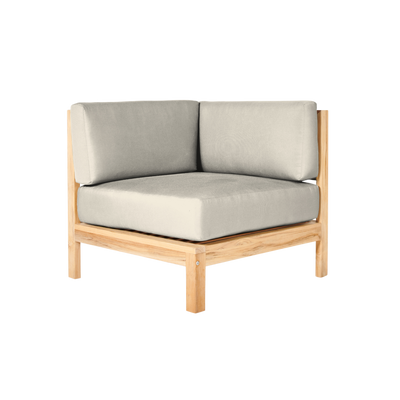 SoHo Teak Outdoor Sectional Corner with Sunbrella® Canvas Cushion