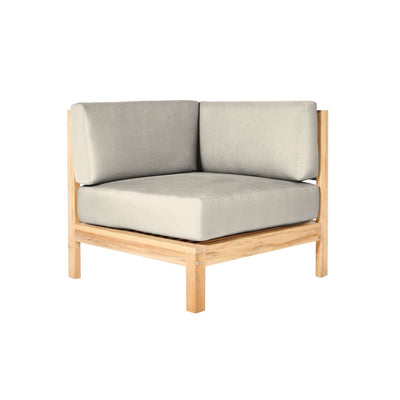 SoHo Teak Outdoor Sectional Corner with Sunbrella® Canvas Cushion