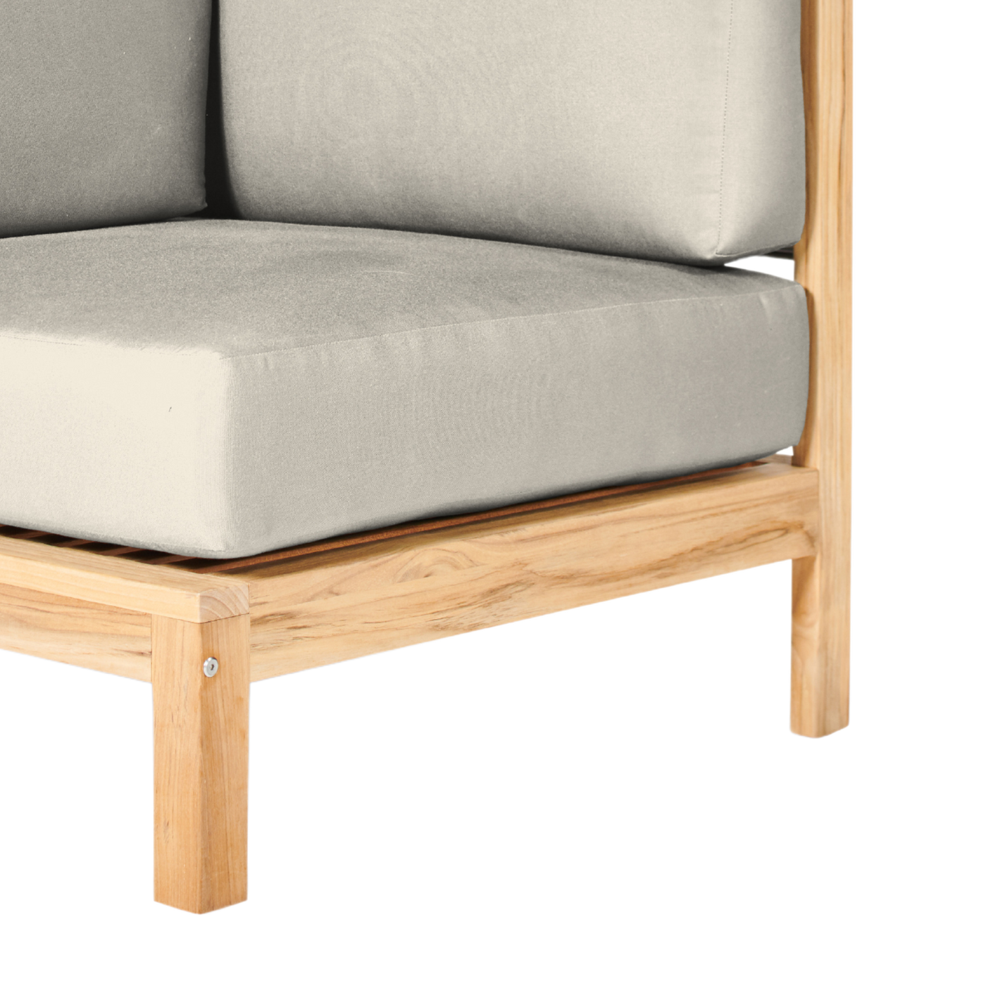 SoHo Teak Outdoor Sectional Corner with Sunbrella® Canvas Cushion