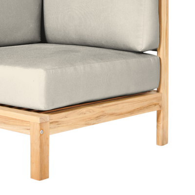 SoHo Teak Outdoor Sectional Corner with Sunbrella® Canvas Cushion