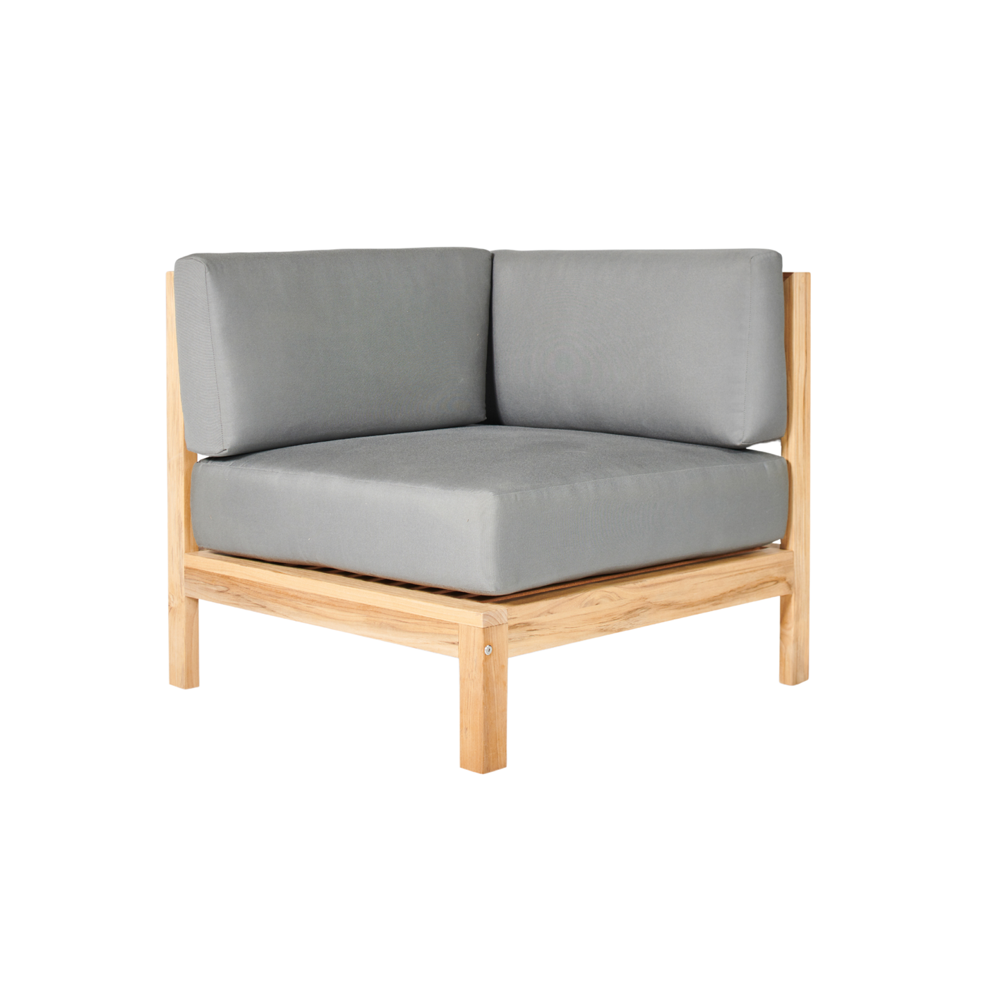 SoHo Teak Outdoor Sectional Corner with Sunbrella® Canvas Cushion
