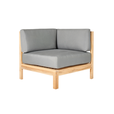 SoHo Teak Outdoor Sectional Corner with Sunbrella® Canvas Cushion