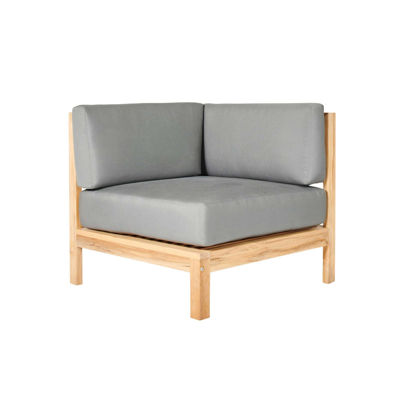 SoHo Teak Outdoor Sectional Corner with Sunbrella® Canvas Cushion