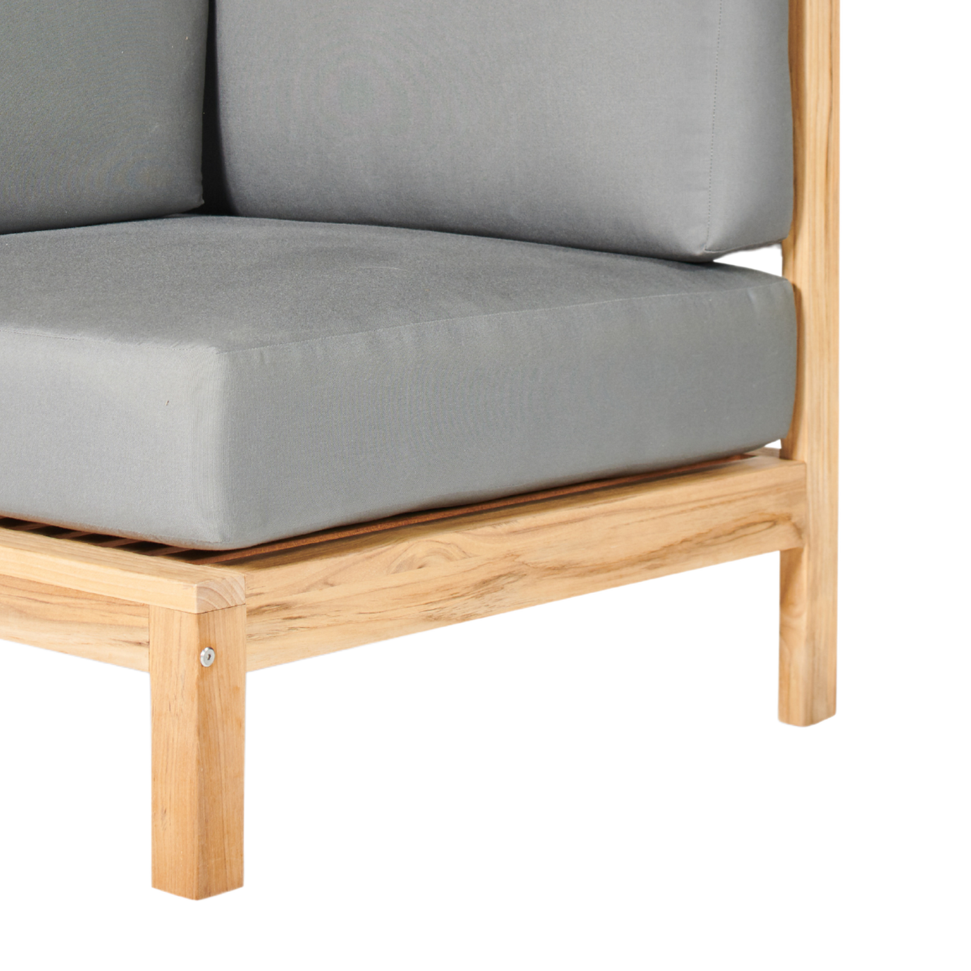 SoHo Teak Outdoor Sectional Corner with Sunbrella® Canvas Cushion