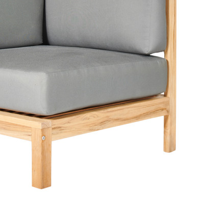 SoHo Teak Outdoor Sectional Corner with Sunbrella® Canvas Cushion