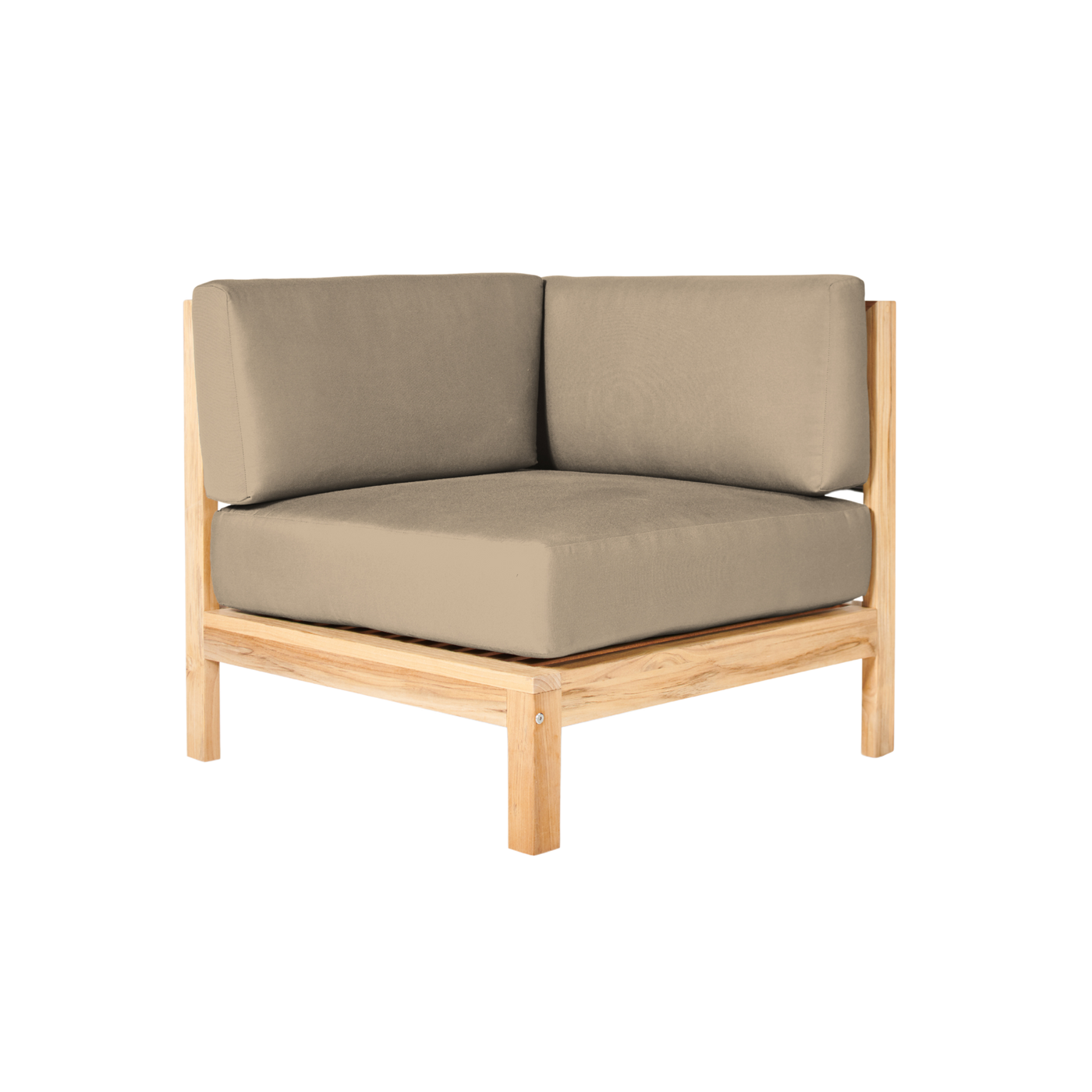 SoHo Teak Outdoor Sectional Corner with Sunbrella® Canvas Cushion