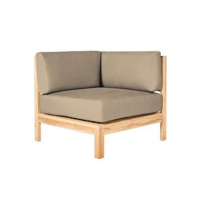 SoHo Teak Outdoor Sectional Corner with Sunbrella® Canvas Cushion