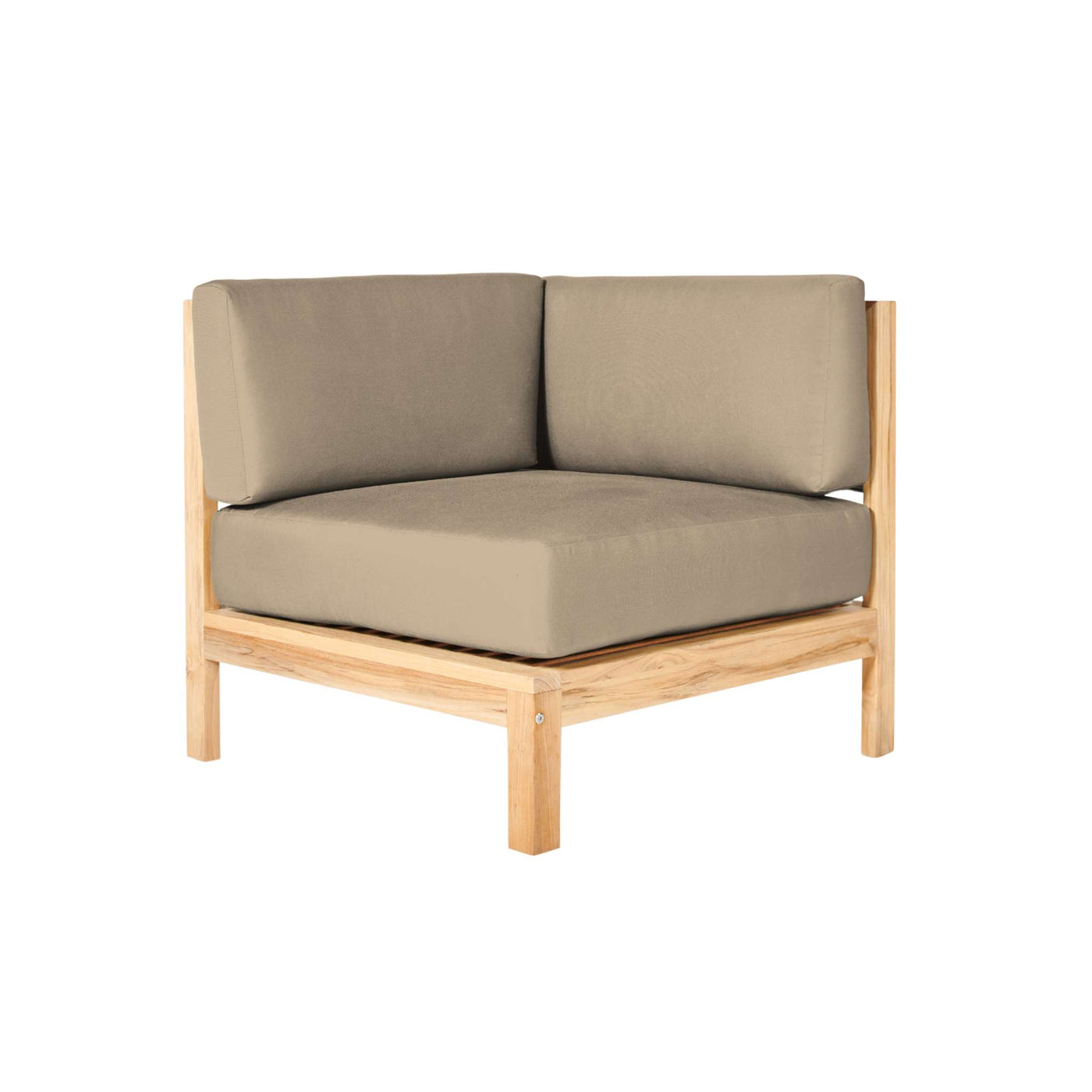 SoHo Teak Outdoor Sectional Corner with Sunbrella® Canvas Cushion