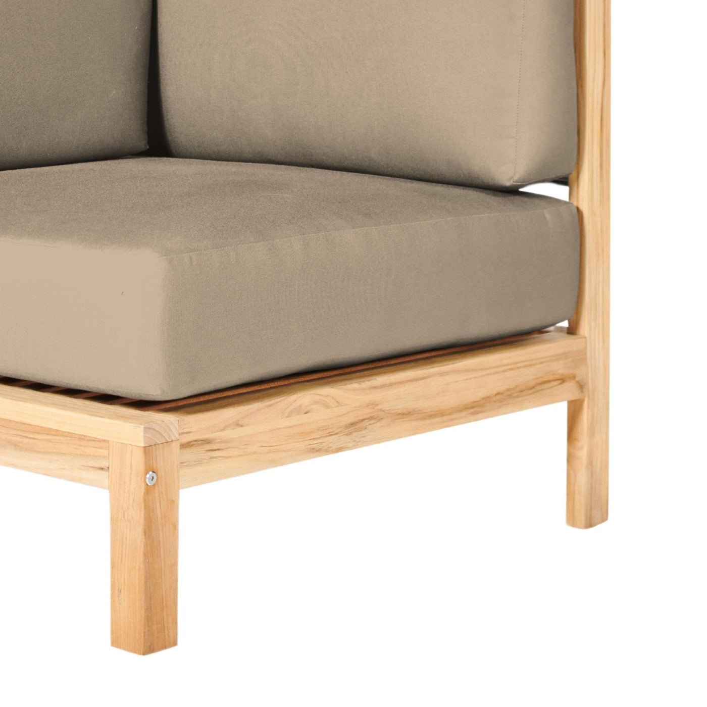 SoHo Teak Outdoor Sectional Corner with Sunbrella® Canvas Cushion