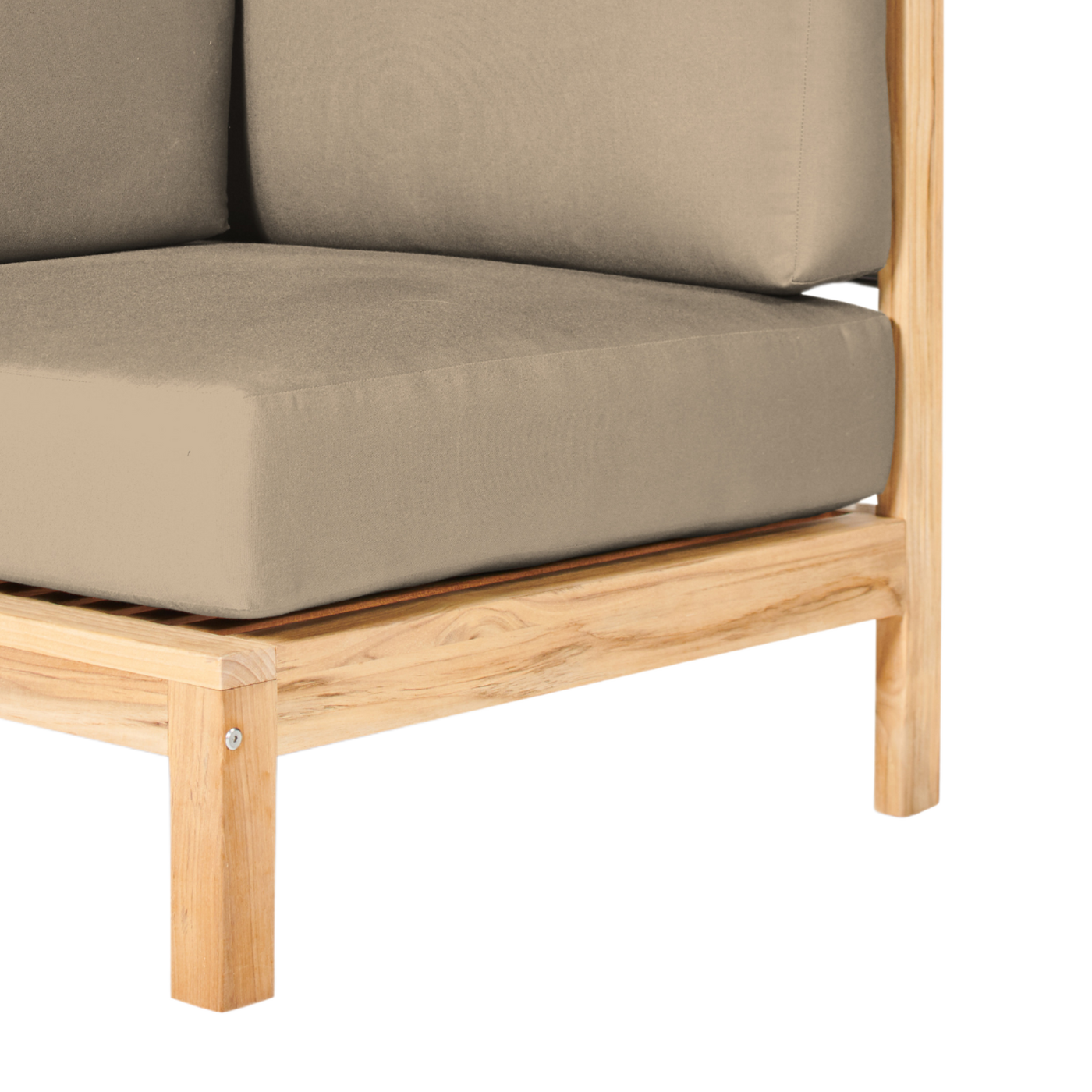SoHo Teak Outdoor Sectional Corner with Sunbrella® Canvas Cushion