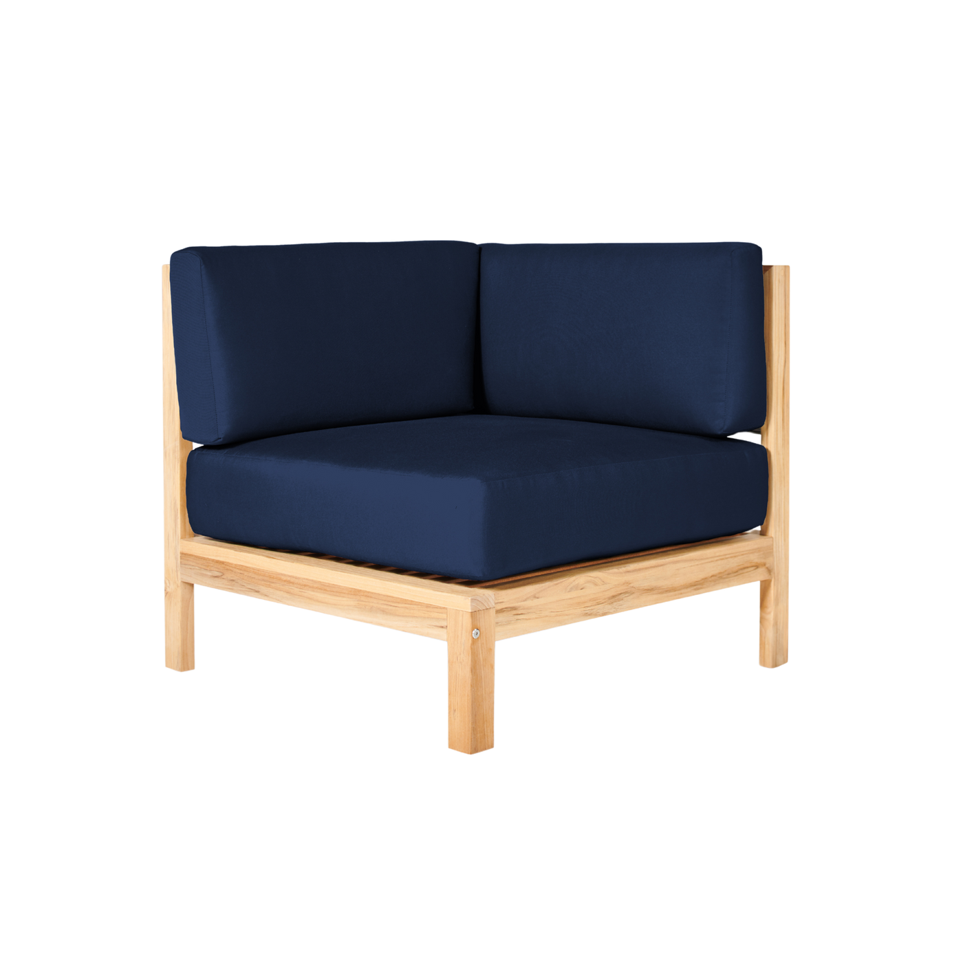 SoHo Teak Outdoor Sectional Corner with Sunbrella® Canvas Cushion