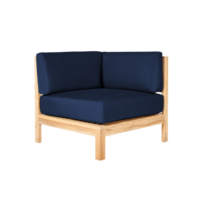 SoHo Teak Outdoor Sectional Corner with Sunbrella® Canvas Cushion