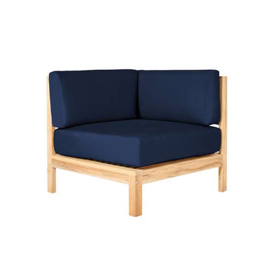 SoHo Teak Outdoor Sectional Corner with Sunbrella® Canvas Cushion