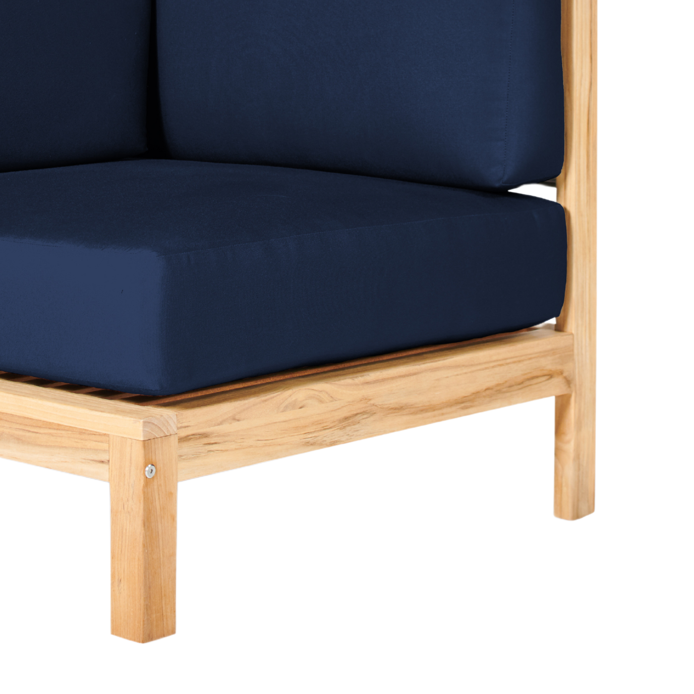 SoHo Teak Outdoor Sectional Corner with Sunbrella® Canvas Cushion