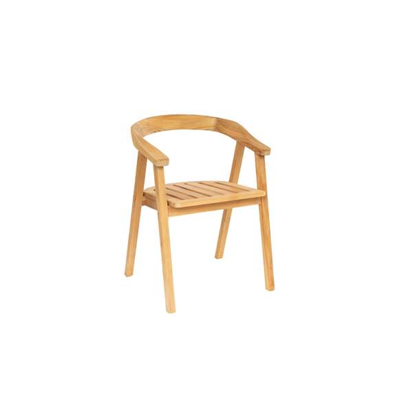 La Costa Teak Outdoor Barrel Back Dining Armchair