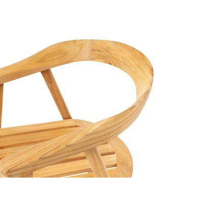 La Costa Teak Outdoor Barrel Back Dining Armchair