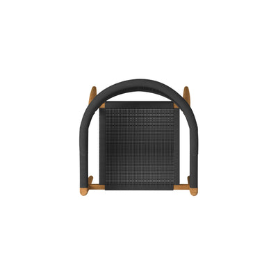 Klint Teak Outdoor Rope Dining Stacking Armchair in Black (Set of 4)