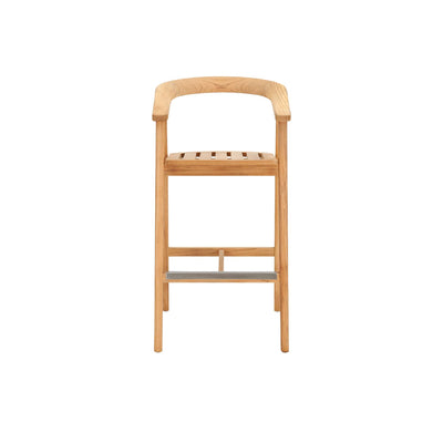 La Costa Teak Outdoor Barrel Back Bar Armchair