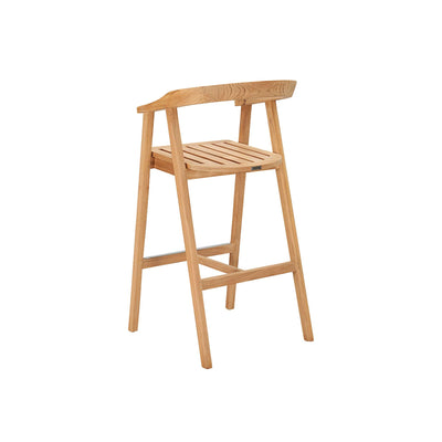La Costa Teak Outdoor Barrel Back Bar Armchair