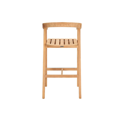 La Costa Teak Outdoor Barrel Back Bar Armchair