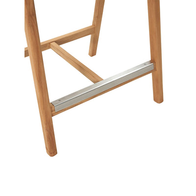 La Costa Teak Outdoor Barrel Back Counter Height Armchair