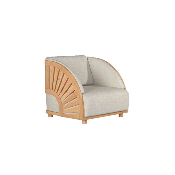 Sunburst Teak Outdoor Club Chair with Sunbrella® Cushion