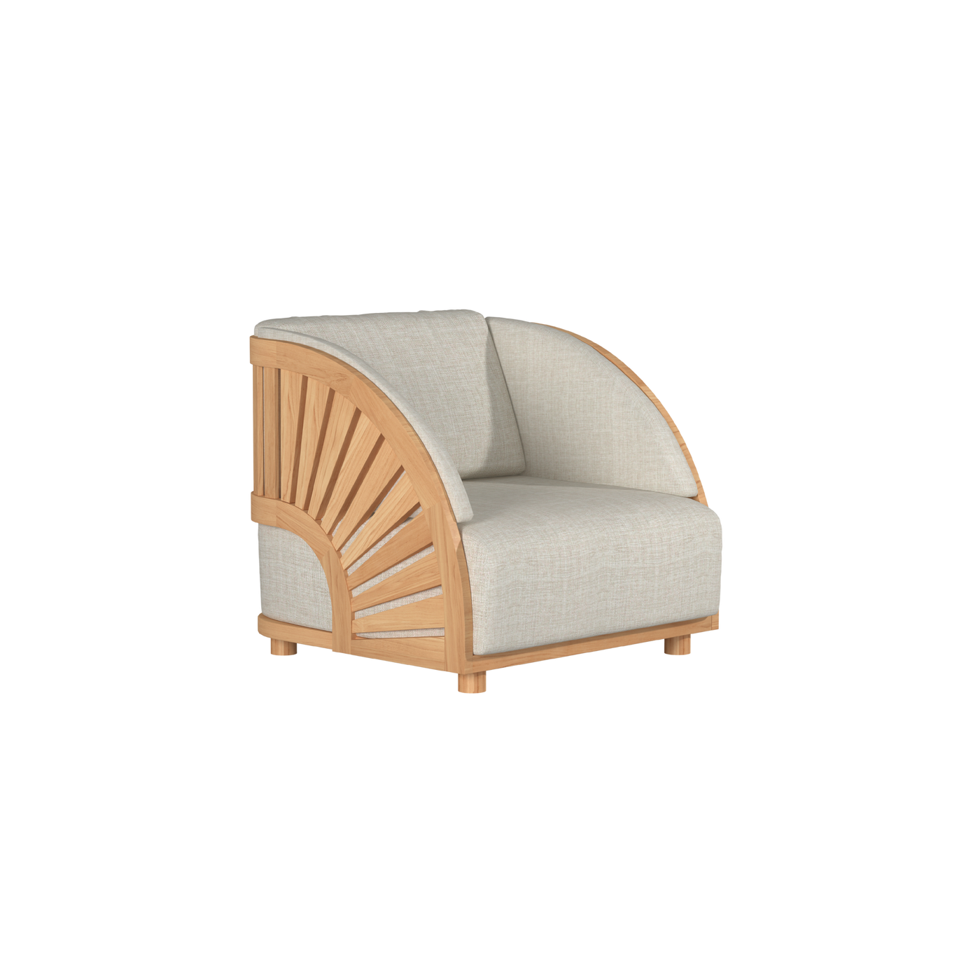 Sunburst Teak Outdoor Club Chair with Sunbrella® Cushion