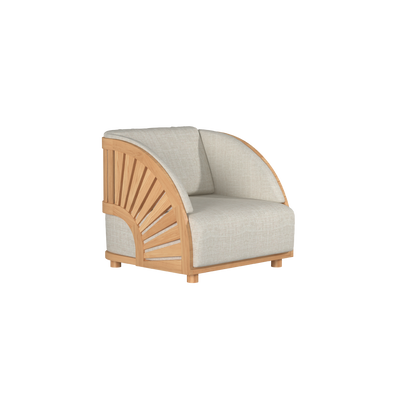 Sunburst Teak Outdoor Club Chair with Sunbrella® Cushion