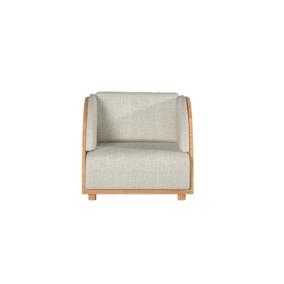 Sunburst Teak Outdoor Club Chair with Sunbrella® Cushion