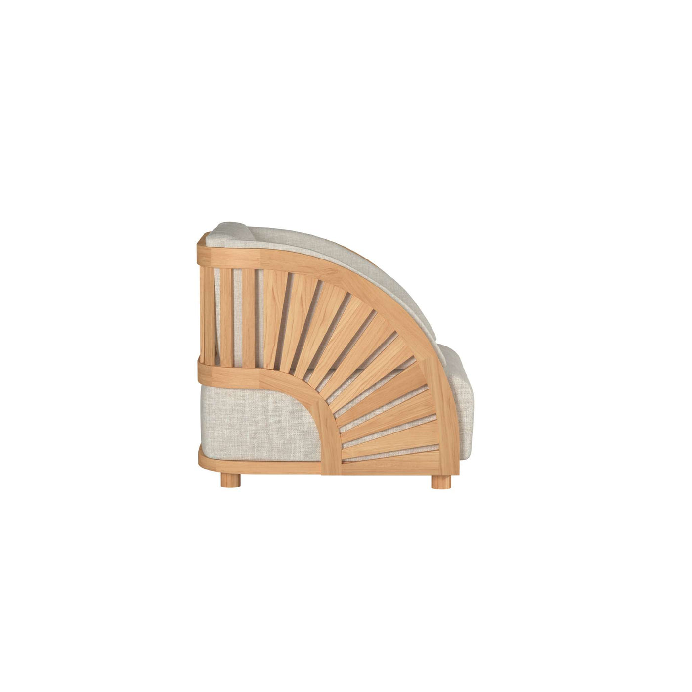 Sunburst Teak Outdoor Club Chair with Sunbrella® Cushion