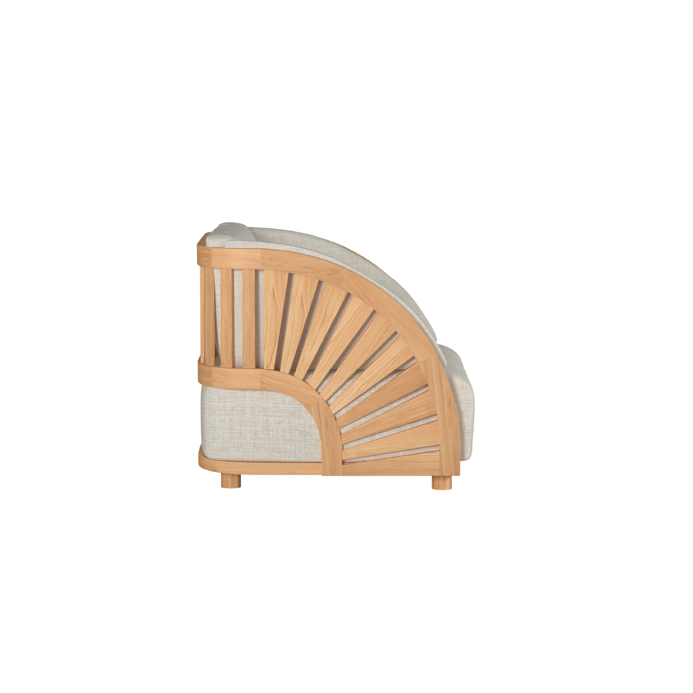 Sunburst Teak Outdoor Club Chair with Sunbrella® Cushion