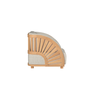 Sunburst Teak Outdoor Club Chair with Sunbrella® Cushion