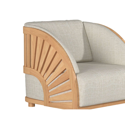 Sunburst Teak Outdoor Club Chair with Sunbrella® Cushion