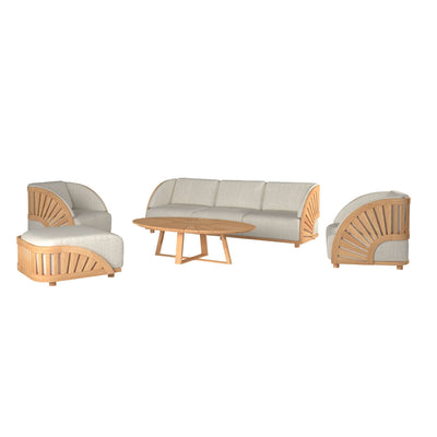 Sunburst Teak Outdoor Club Chair with Sunbrella® Cushion