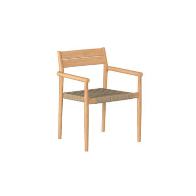 Siena Teak Outdoor Woven Stacking Armchair (Set of 4)
