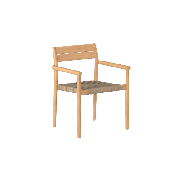 Siena Teak Outdoor Woven Stacking Armchair (Set of 4)