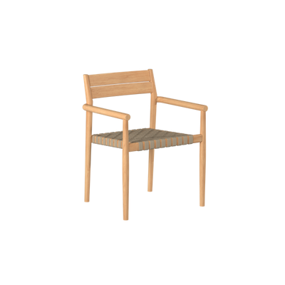 Siena Teak Outdoor Woven Stacking Armchair (Set of 4)