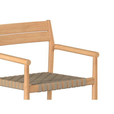 Siena Teak Outdoor Woven Stacking Armchair (Set of 4)