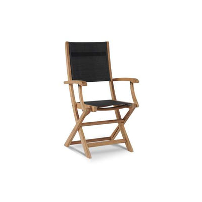 Stella Teak Outdoor Dining Folding Armchair in Black