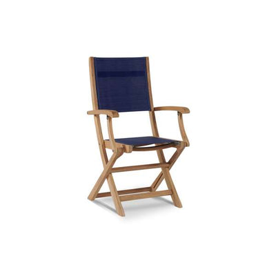 Stella Teak Outdoor Dining Folding Armchair in Black