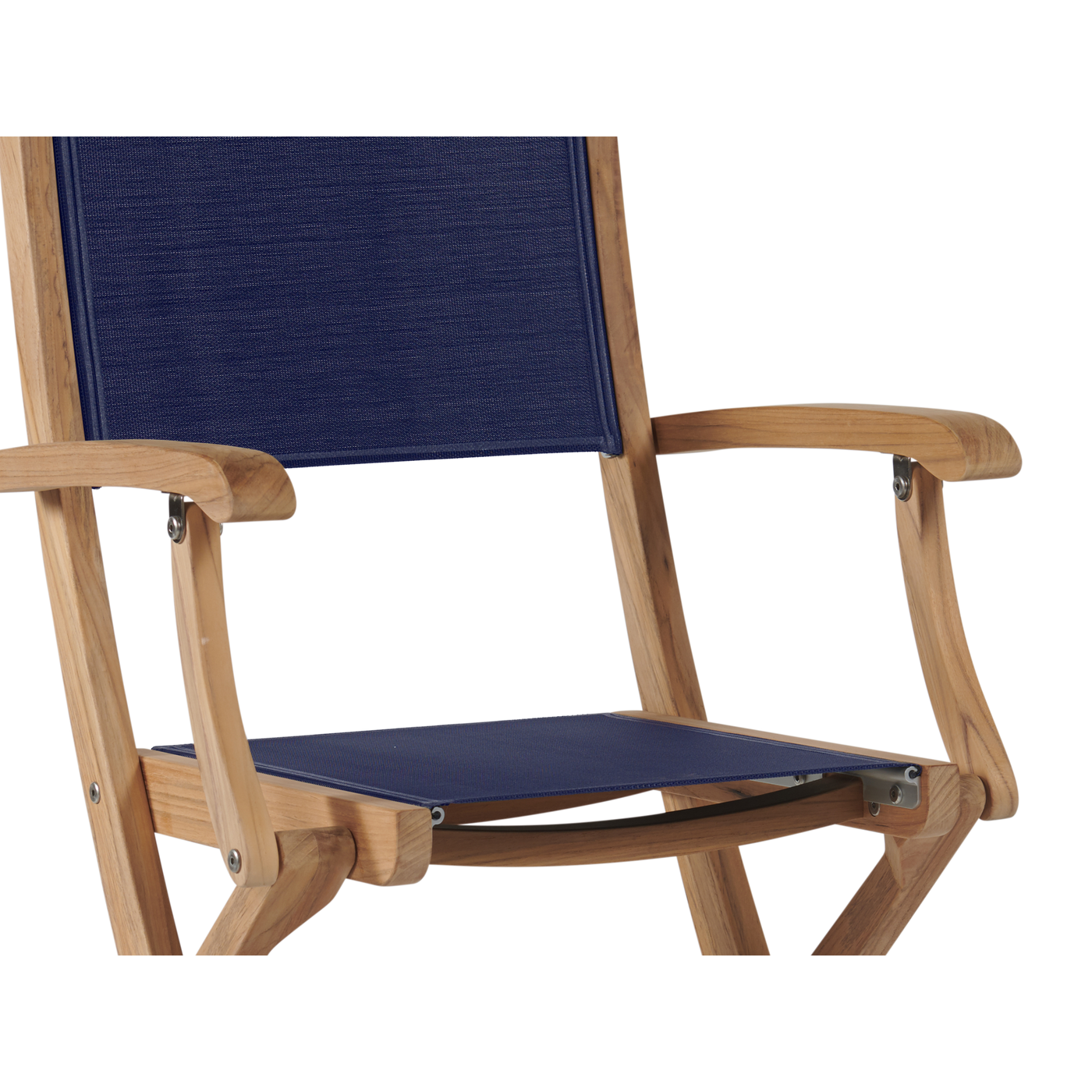 Stella Teak Outdoor Dining Folding Armchair in Black