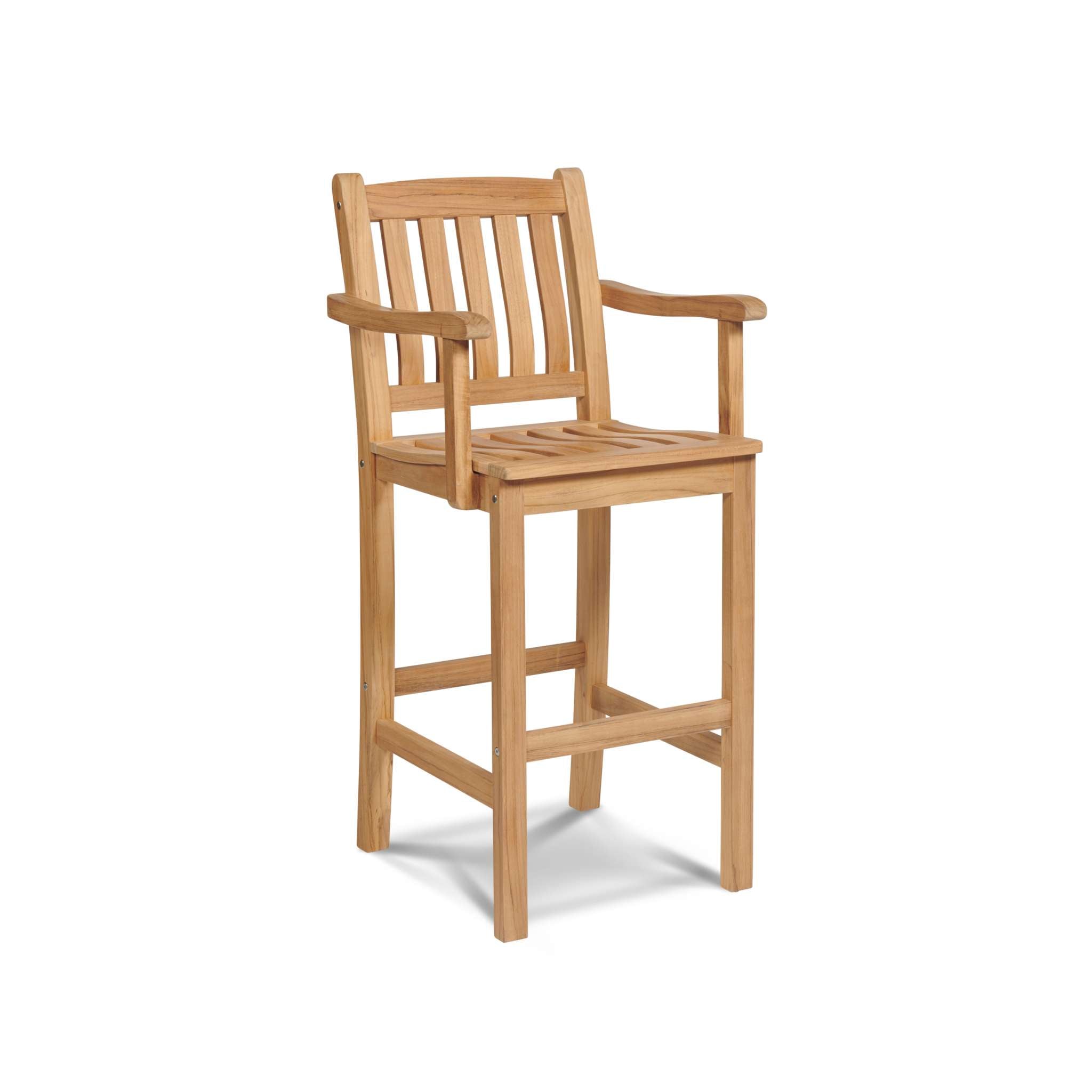 Oasis Teak Outdoor Bar Height Dining Armchair