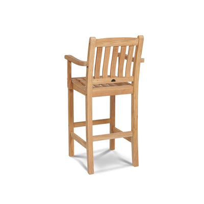 Oasis Teak Outdoor Bar Height Dining Armchair