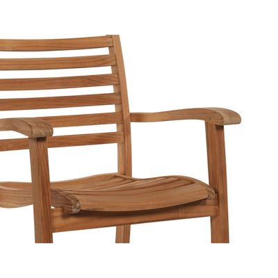 Birmingham Teak Outdoor Dining Stacking Armchair (Set of 4)