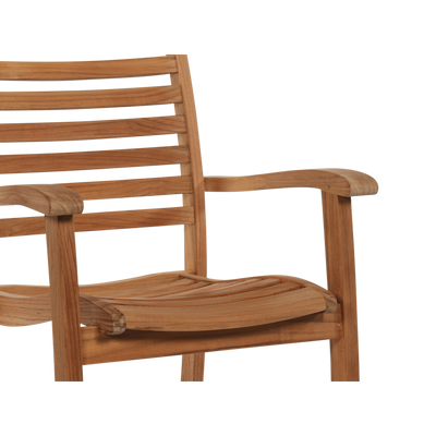 Birmingham Teak Outdoor Dining Stacking Armchair (Set of 4)