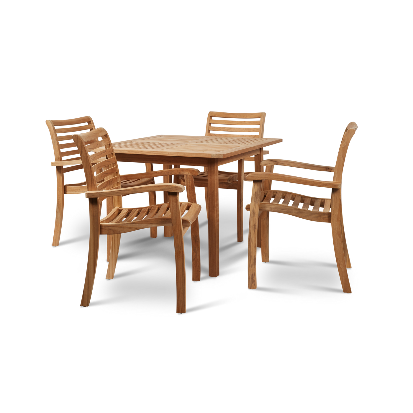 Birmingham Teak Outdoor Dining Stacking Armchair (Set of 4)