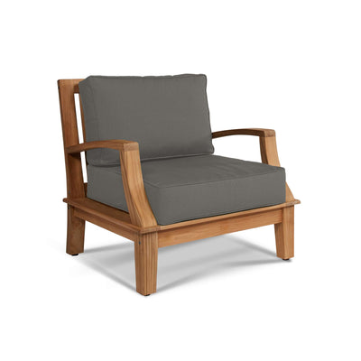 Grande Teak Outdoor Club Chair with Sunbrella® Canvas Cushion