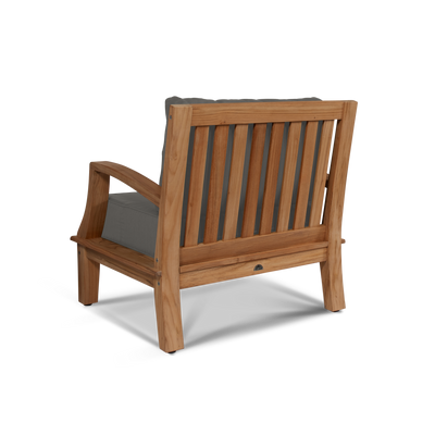 Grande Teak Outdoor Club Chair with Sunbrella® Canvas Cushion
